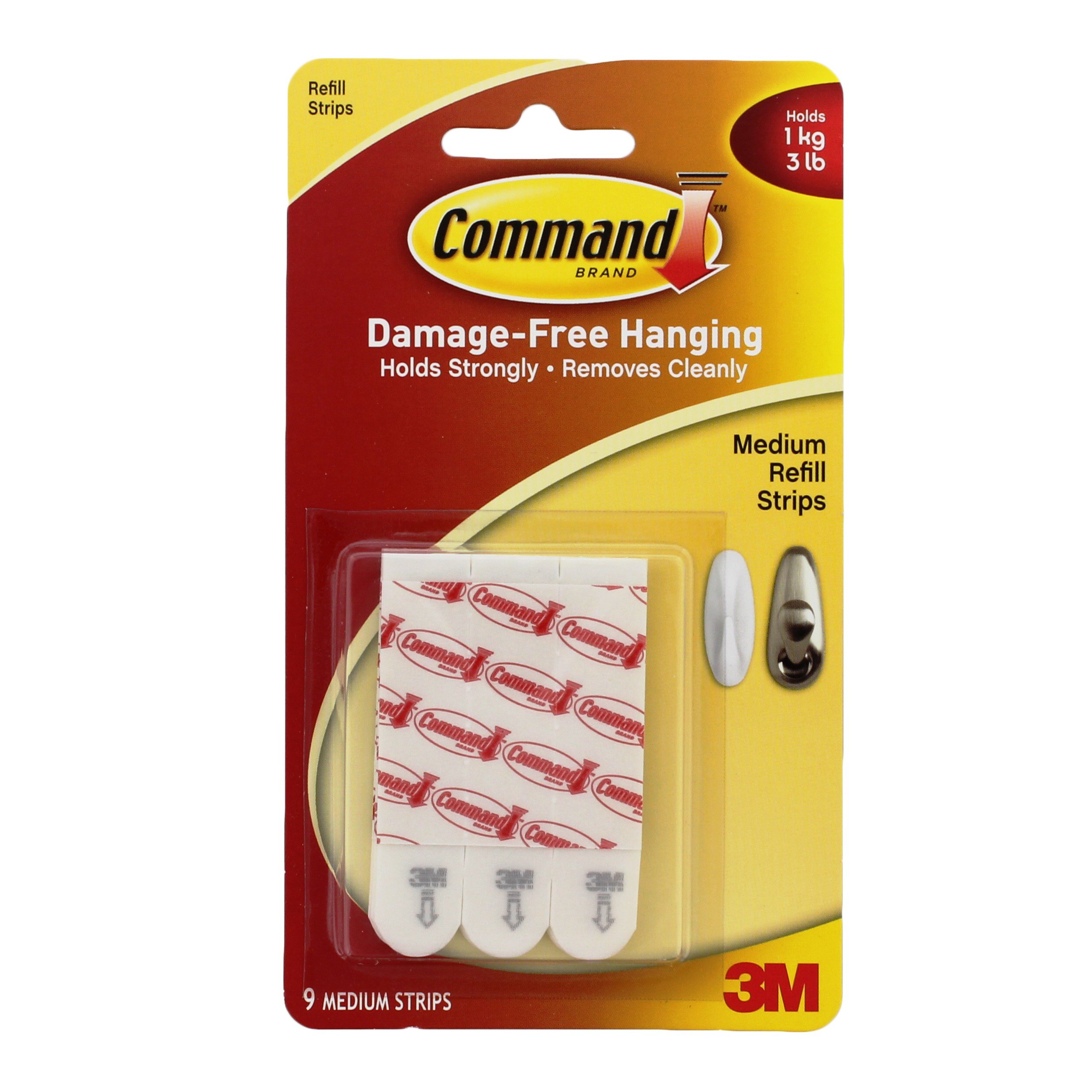 3M Command Strips Double Sided Adhesive Refill Small Medium Large FREE P&P 