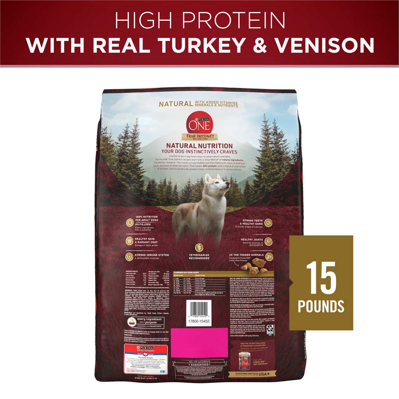 Purina ONE Purina ONE True Instinct With A Blend Of Real Turkey and Venison Dry Dog Food; image 3 of 5