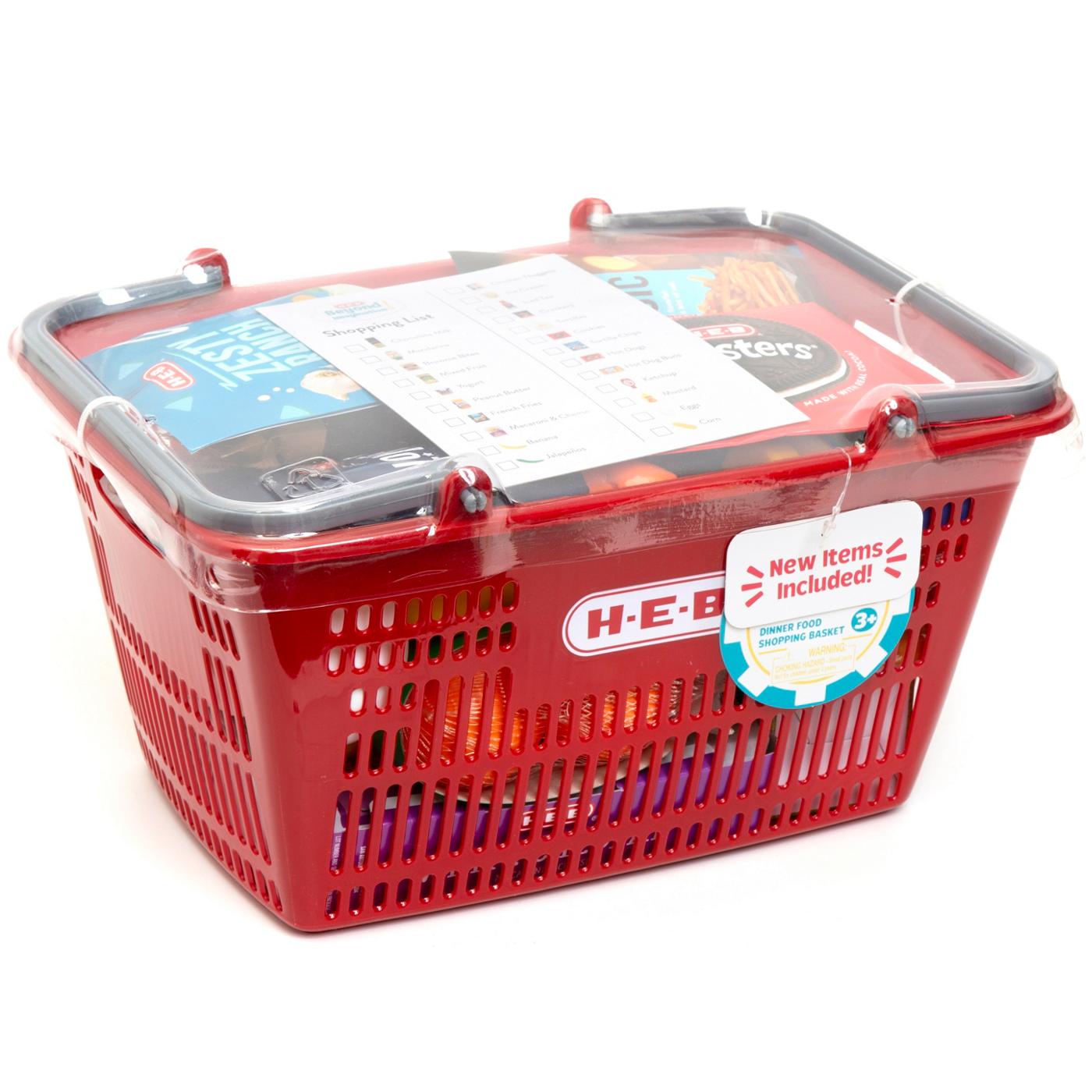 H-E-B Beyond Imagination! Dinner Play Food Shopping Basket - Red; image 3 of 3