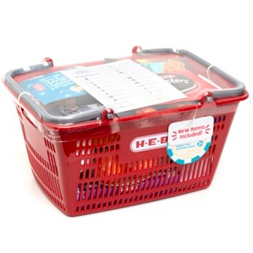 H-E-B Beyond Imagination! Dinner Play Food Shopping Basket - Red