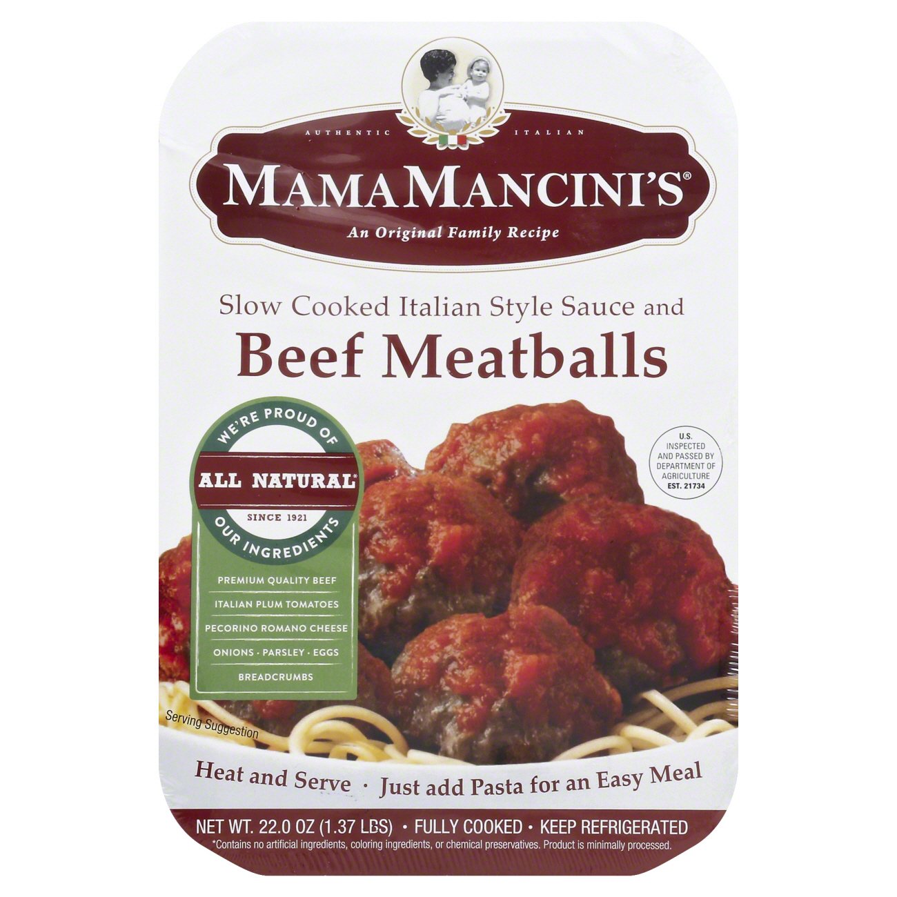 Mama Mancinis Beef Meatballs In Italian Sauce Shop Meatballs at HEB