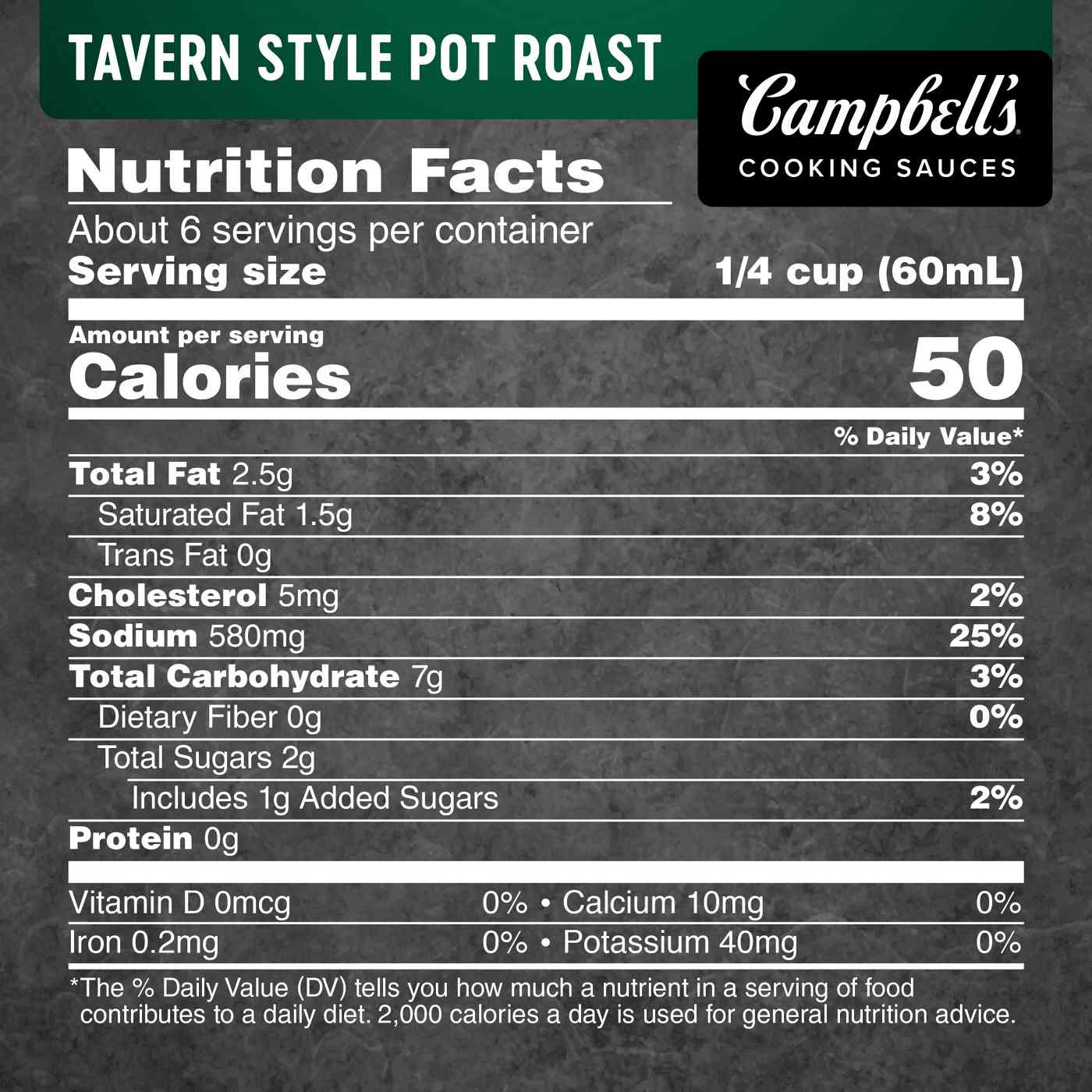 Campbell's Cooking Sauces Tavern Style Pot Roast; image 2 of 6