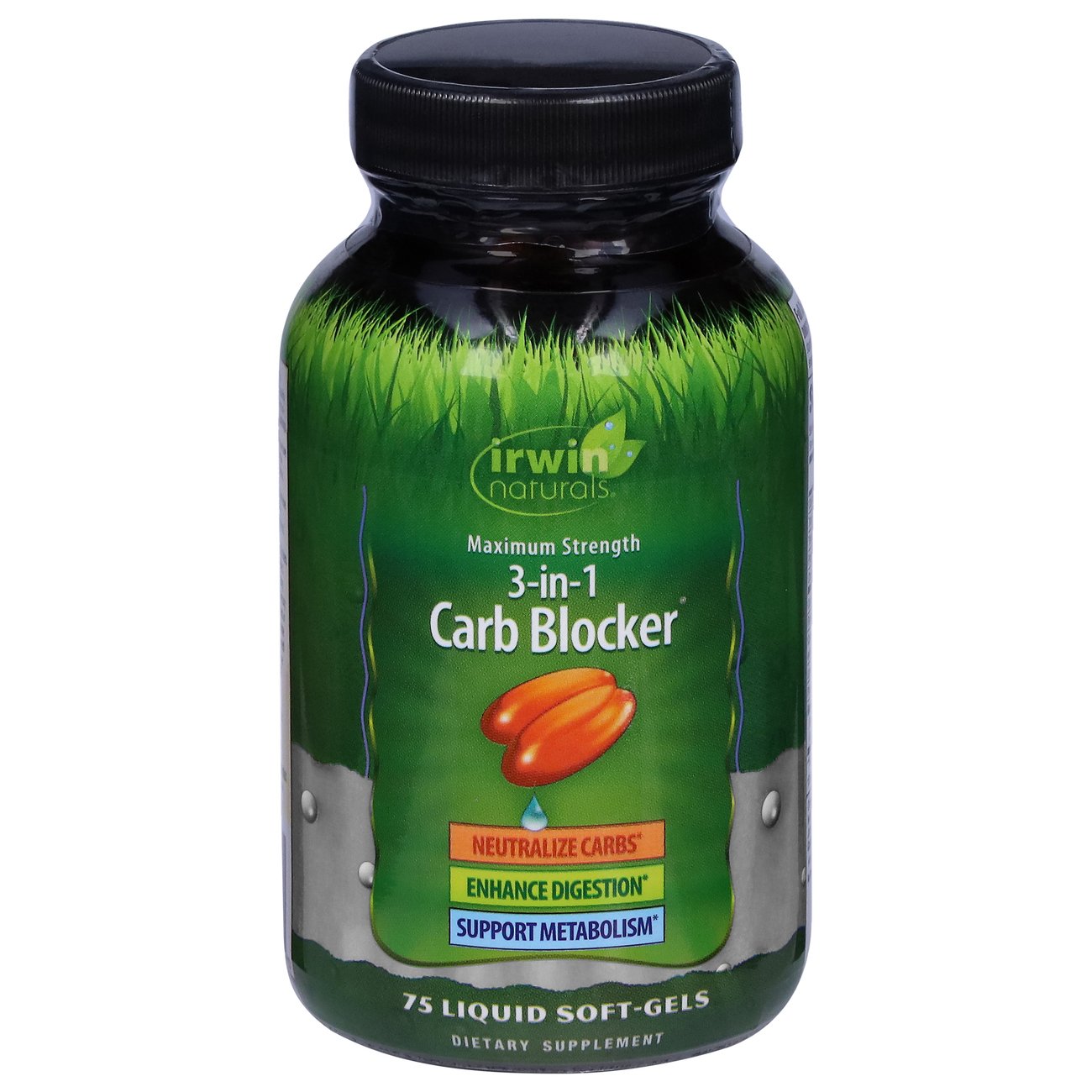 Irwin Naturals Maximum Strength 3in1 Carb Blocker Liquid SoftGels