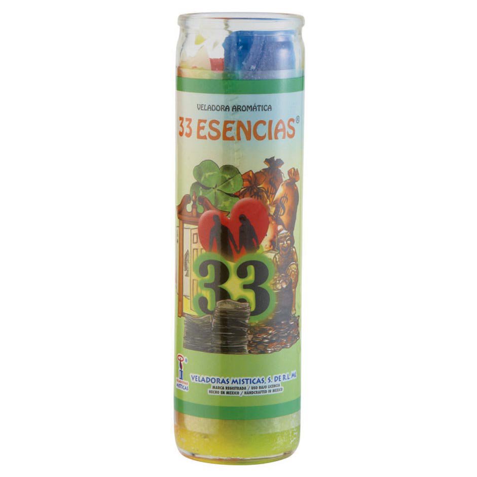 Brilux 33 Escencias Candle - Rainbow Wax, 8"