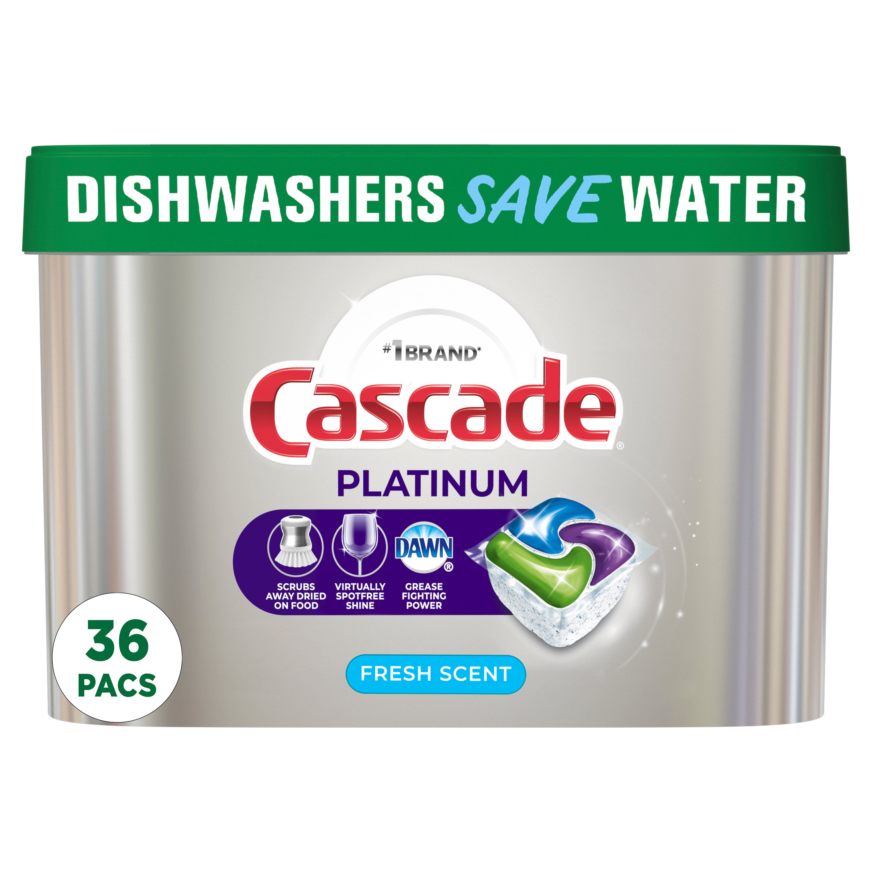 Cascade Platinum Fresh Scent Dishwasher Detergent ActionPacs - Shop ...