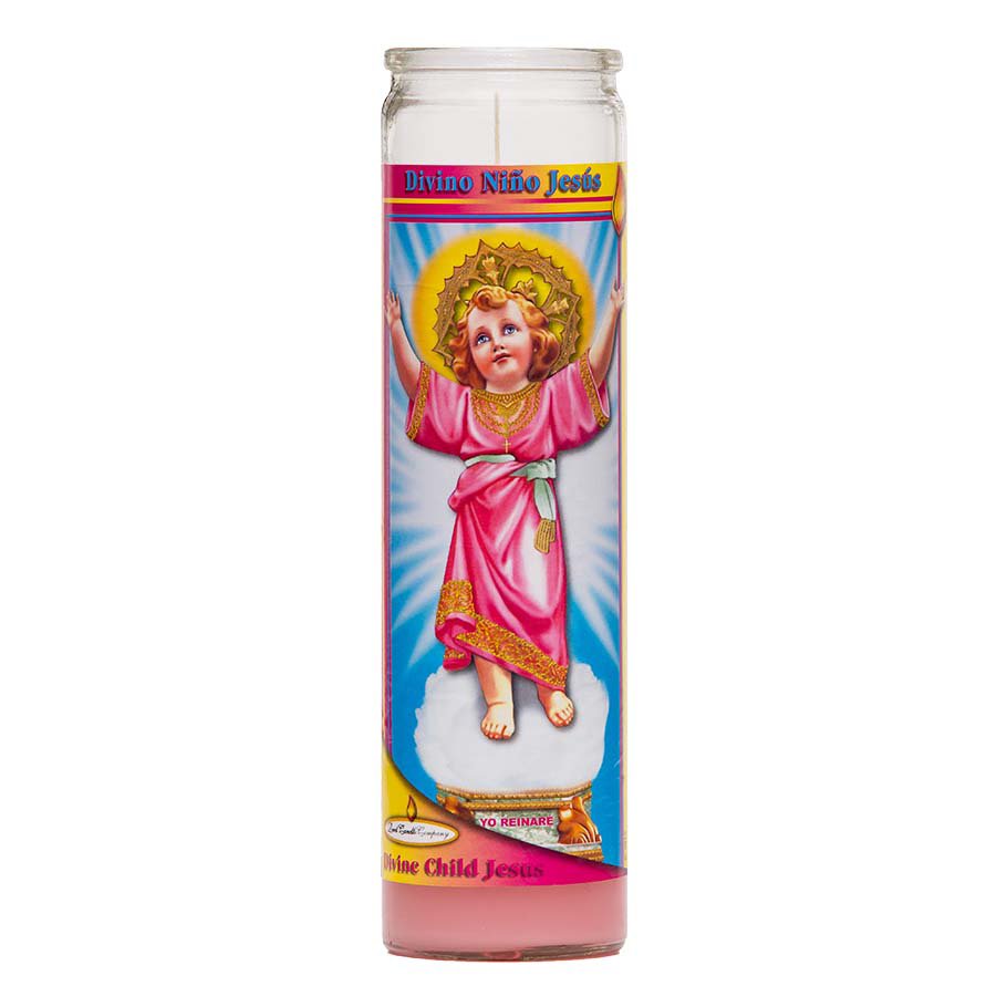 Brilux Divine Child Jesus Religious Candle Pink Wax Shop Candles at