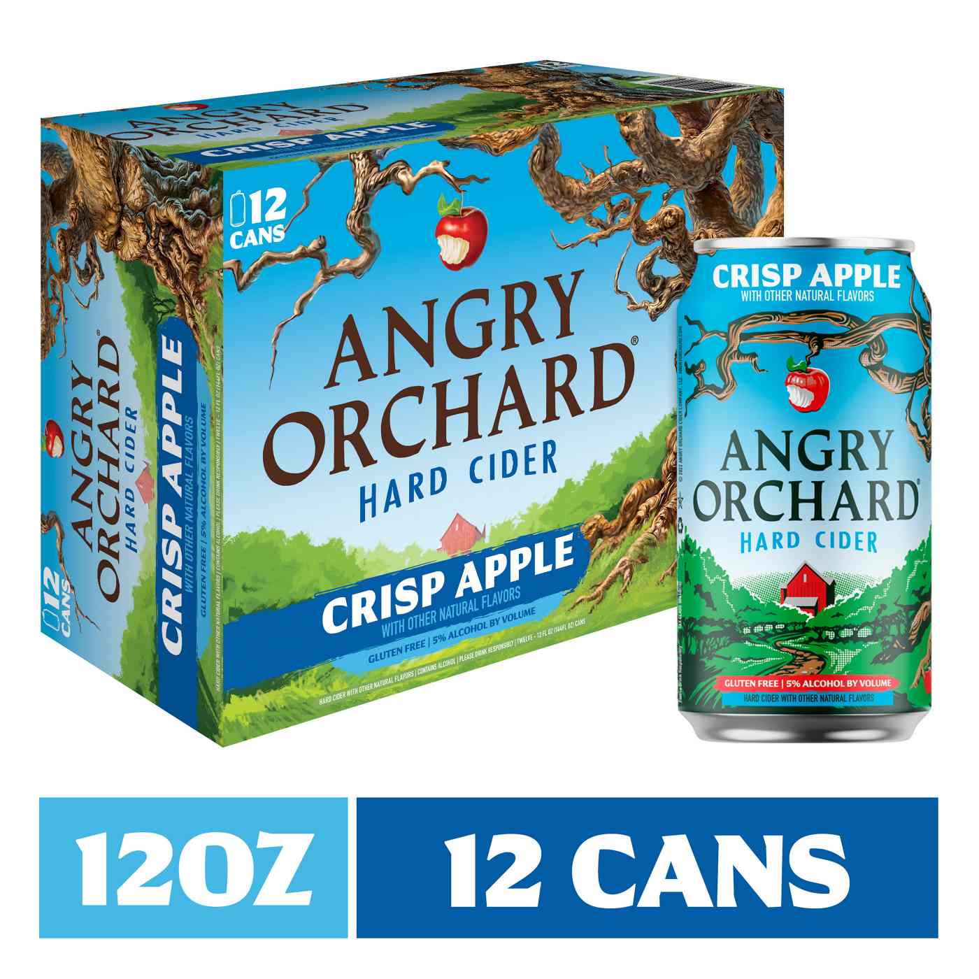 Angry Orchard Crisp Apple Hard Cider 12 pk Cans; image 2 of 3