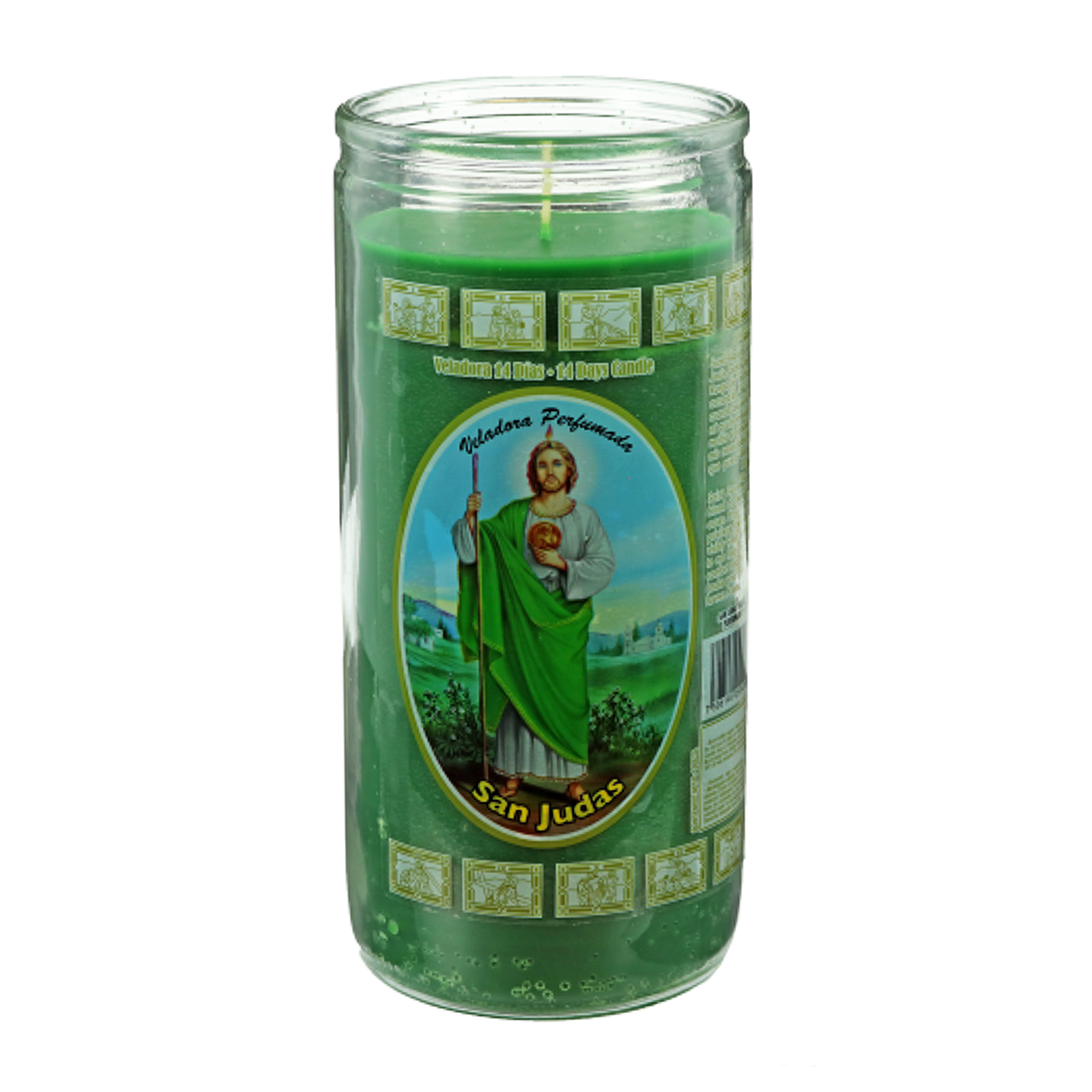 Brilux San Judas Religious Candle Green Wax Shop Candles at HEB