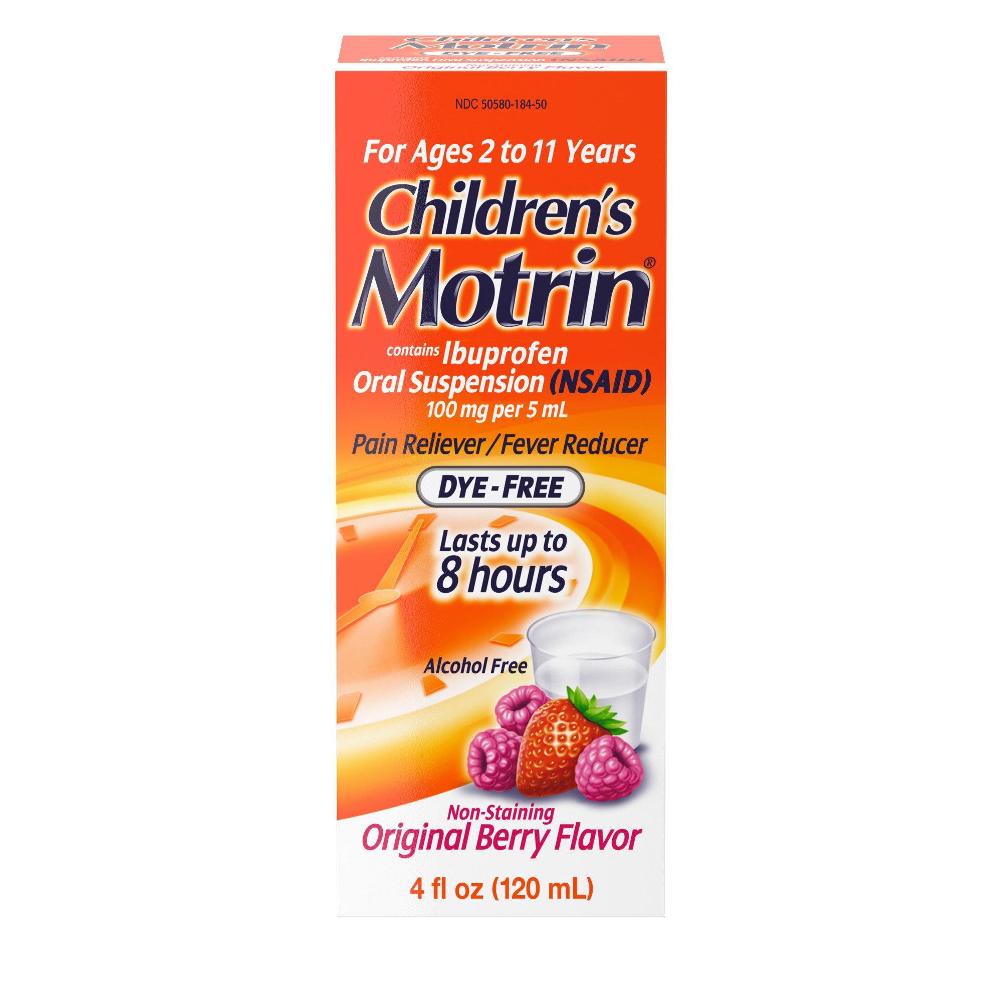 Children #39 s Motrin Oral Suspension Dye Free Berry Shop Pain Relievers