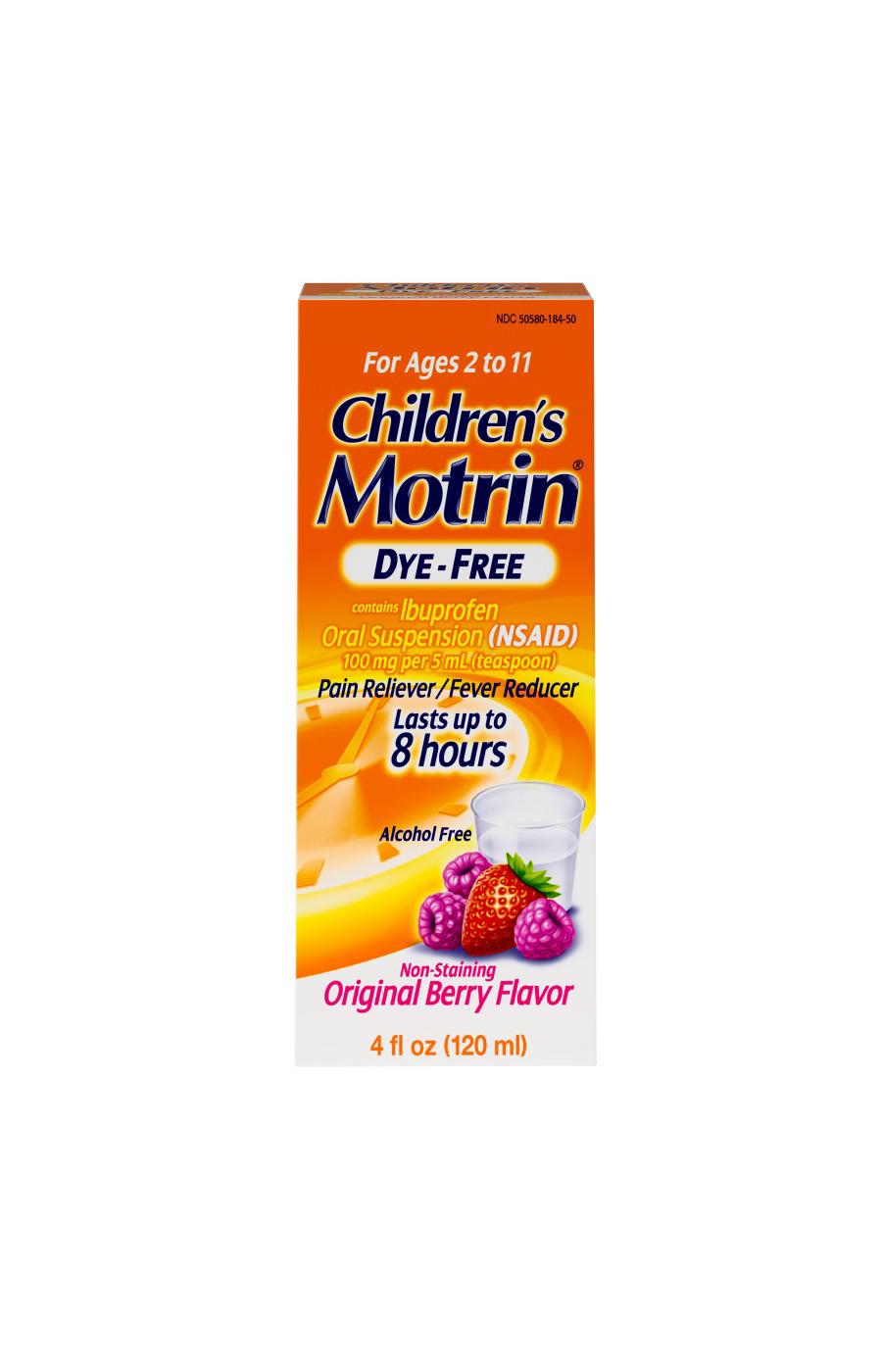 Children's Motrin Oral Suspension Dye-Free Berry; image 1 of 7