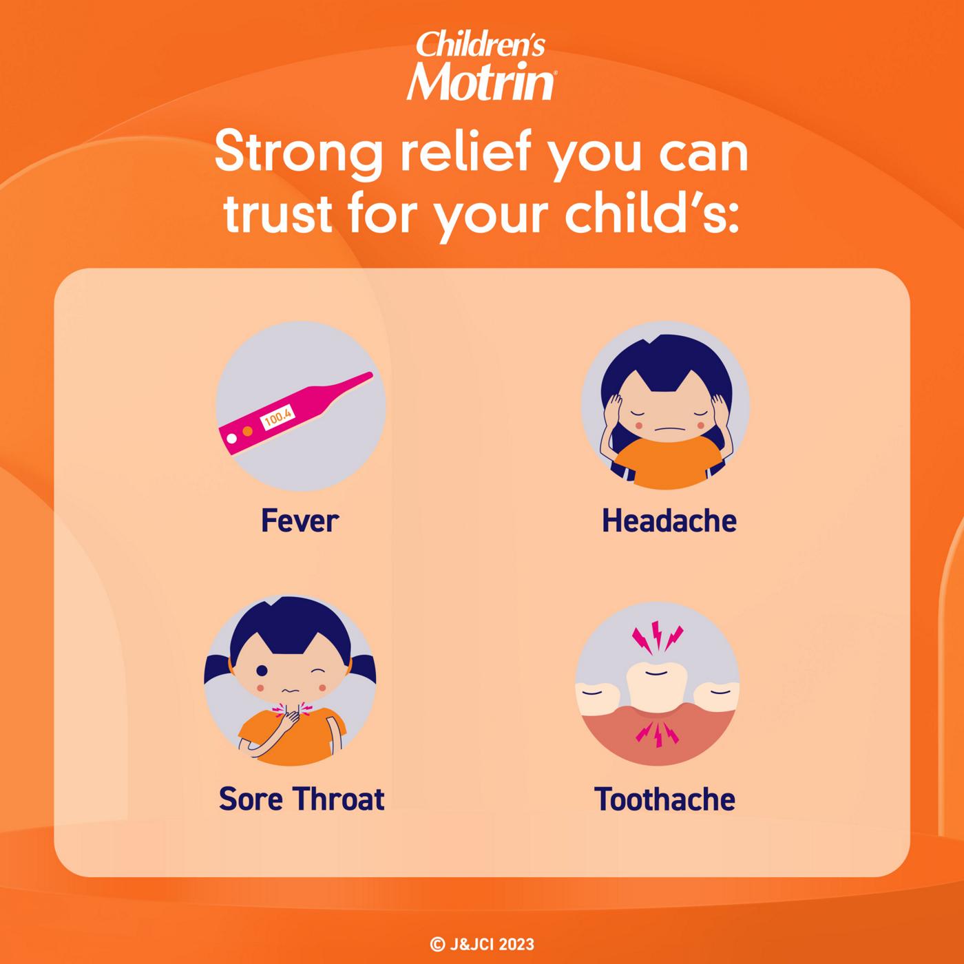 Children's Motrin Oral Suspension Dye-Free Berry; image 6 of 6