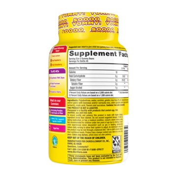 L'il Critters Sugar Free Fiber Gummy Bears, 90 ct