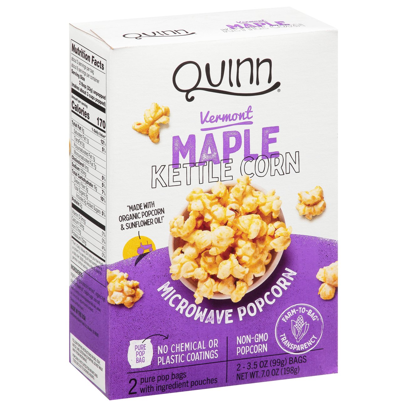 Quinn Vermont Maple and Sea Salt Popcorn Shop Popcorn at HEB