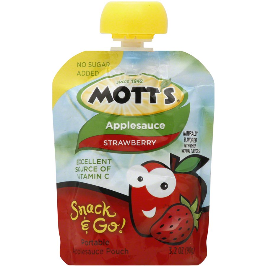 Mott's Snack & Go! Strawberry Applesauce Pouch Shop Apples at HEB