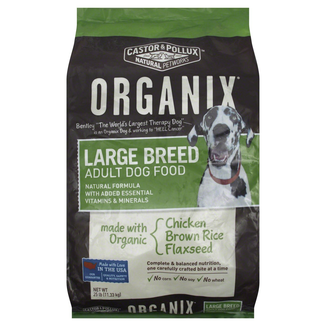 Castor & Pollux Organix Chicken, Brown Rice and Flax Seed Large Breed