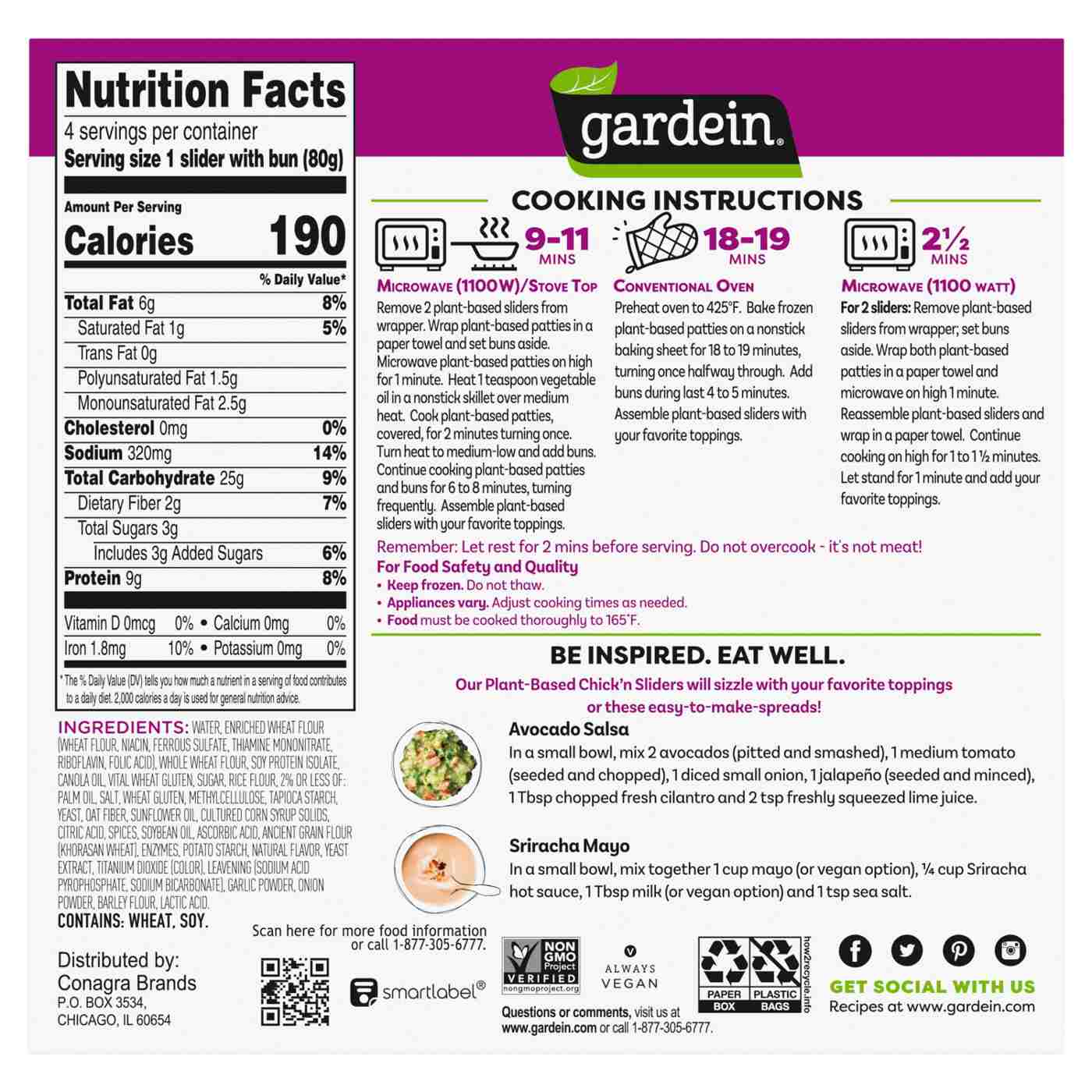 Gardein Vegan Frozen Plant-Based Chick'n Sliders; image 4 of 7