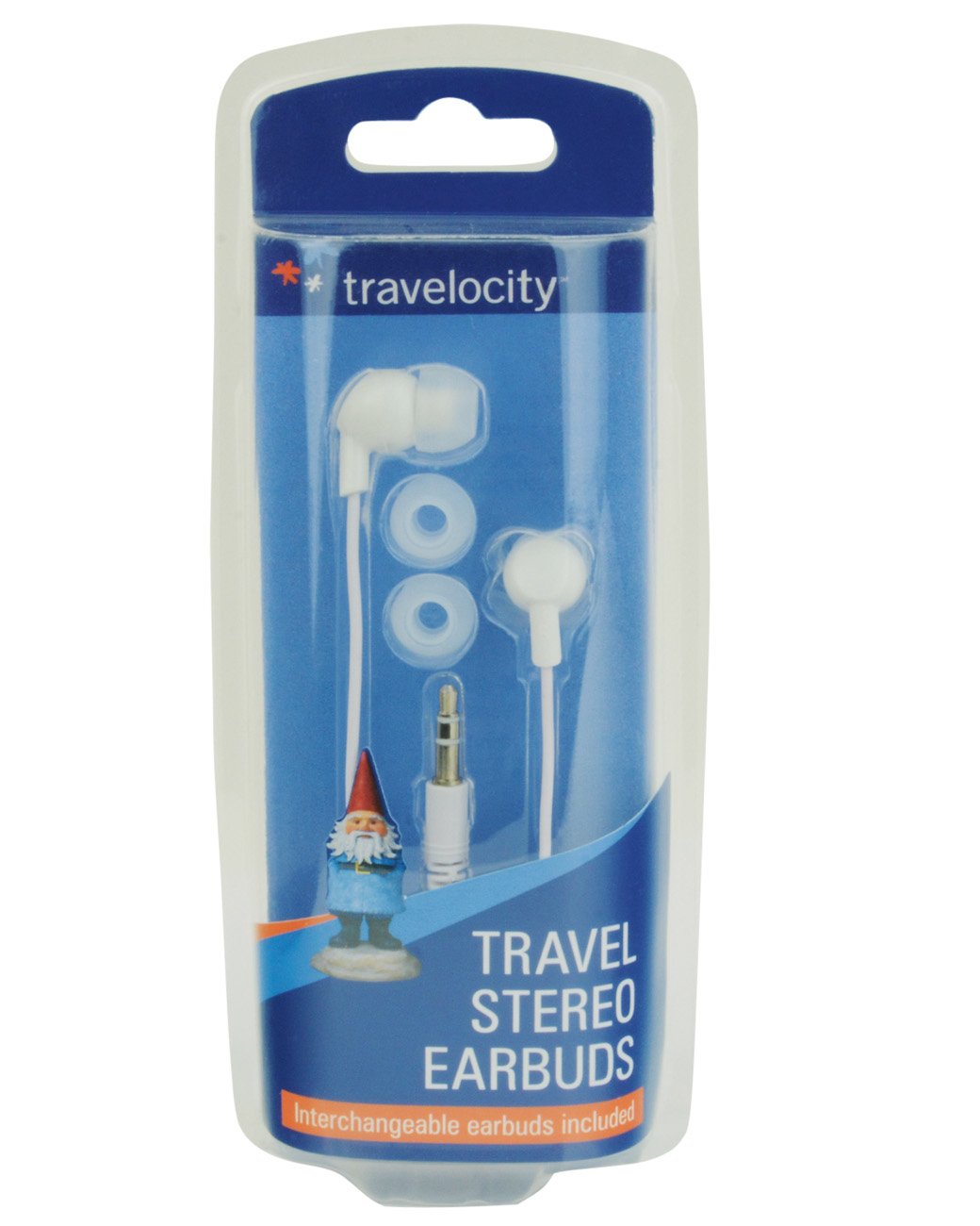 Travelocity White Handsfree Earbuds With Microphone