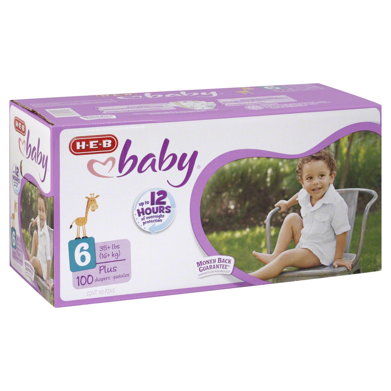 H-E-B Baby Plus Overnight Diapers - Size 7