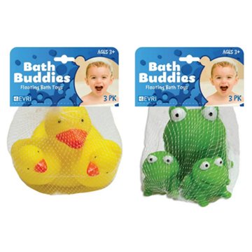 Evriholder Bath Buddies Floating Bath Toys - Assorted, 3 pk
