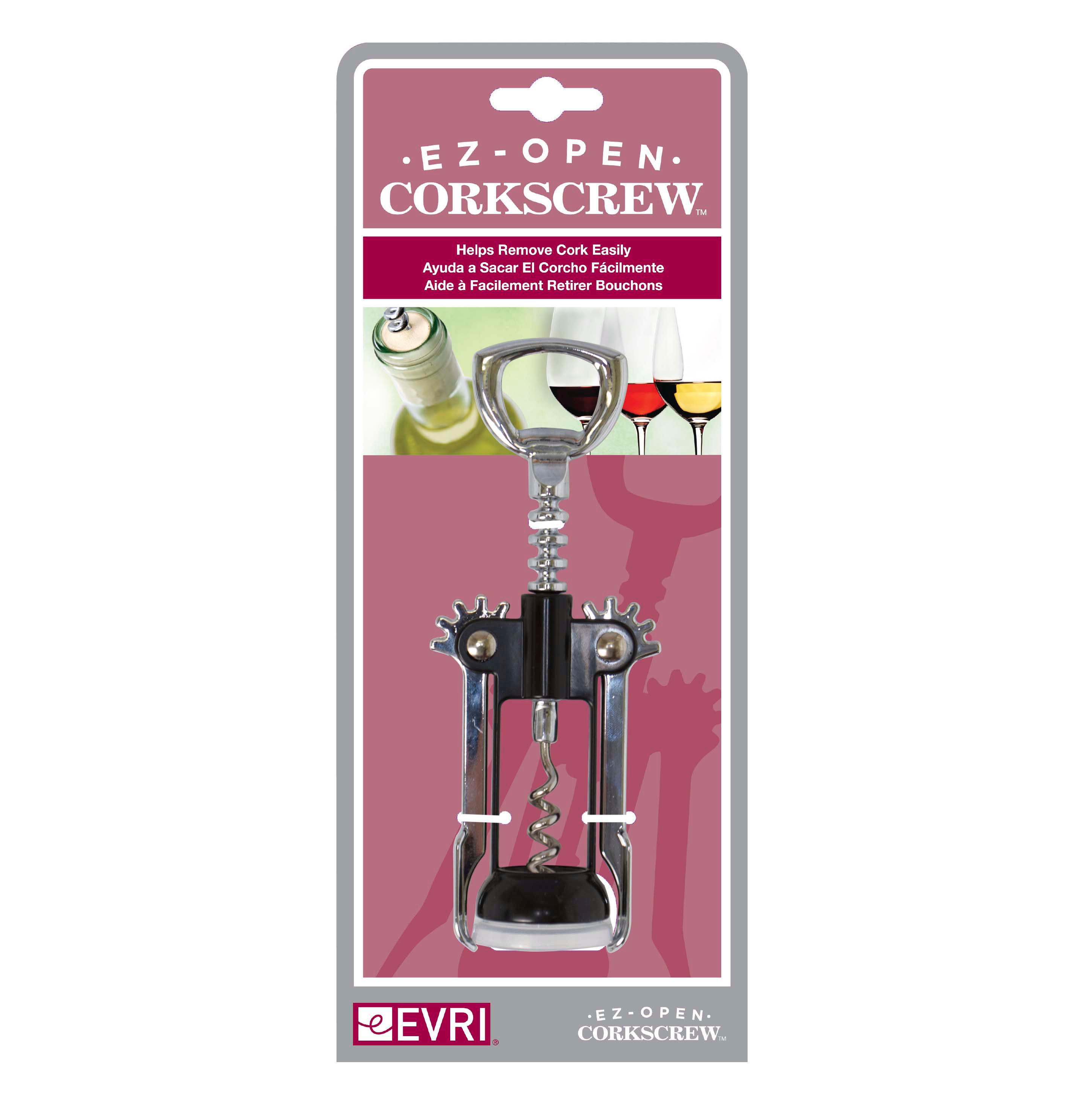 Evriholder EZ Open Winged Corkscrew Shop Bar tools at HEB