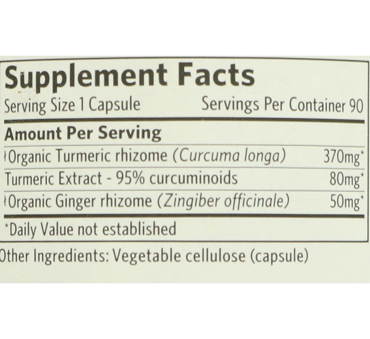 Organic India Turmeric Formula Vegetarian Capsules; image 2 of 2