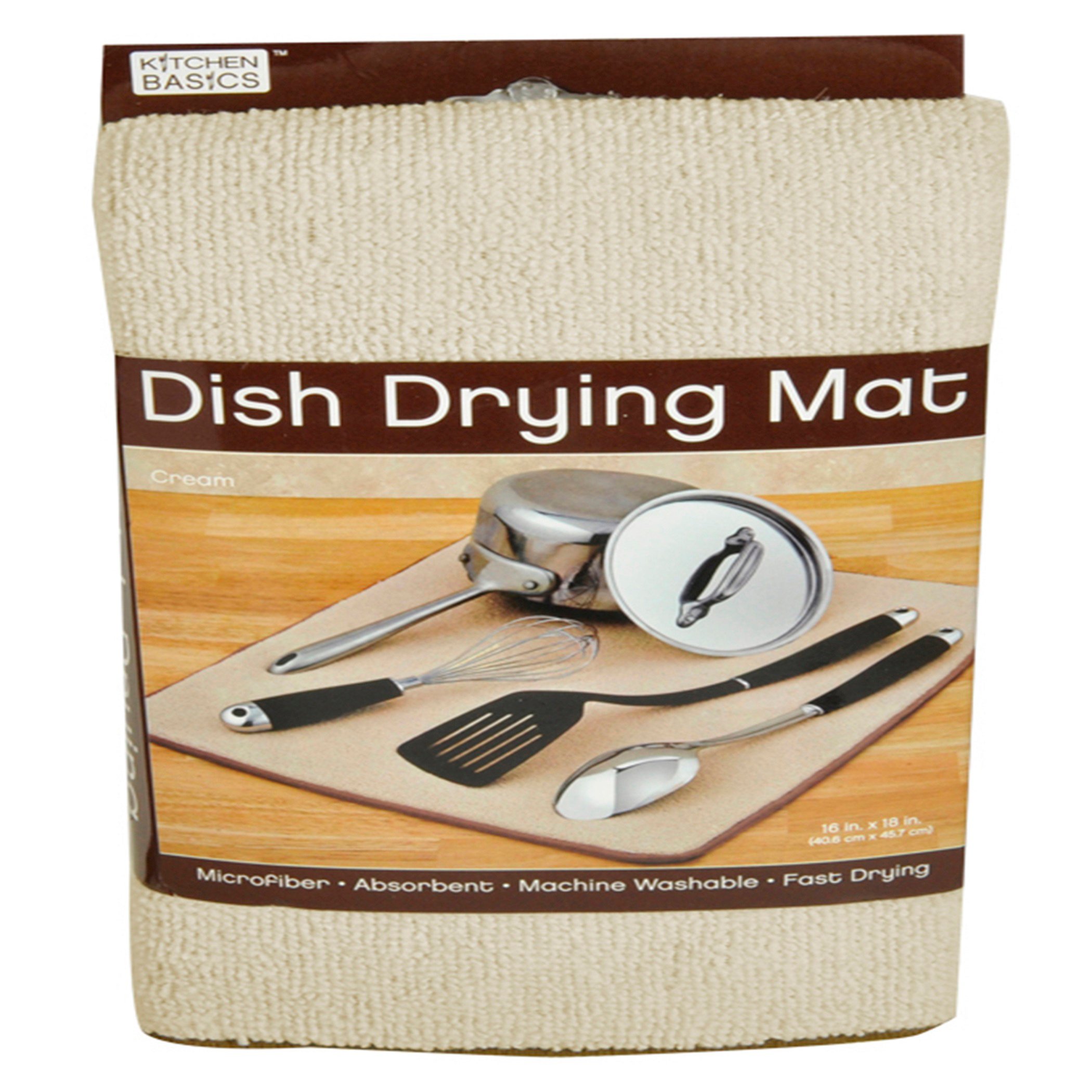 Kitchen Basics Dish Drying Mat Cream Color Shop Dish Drainers at HEB