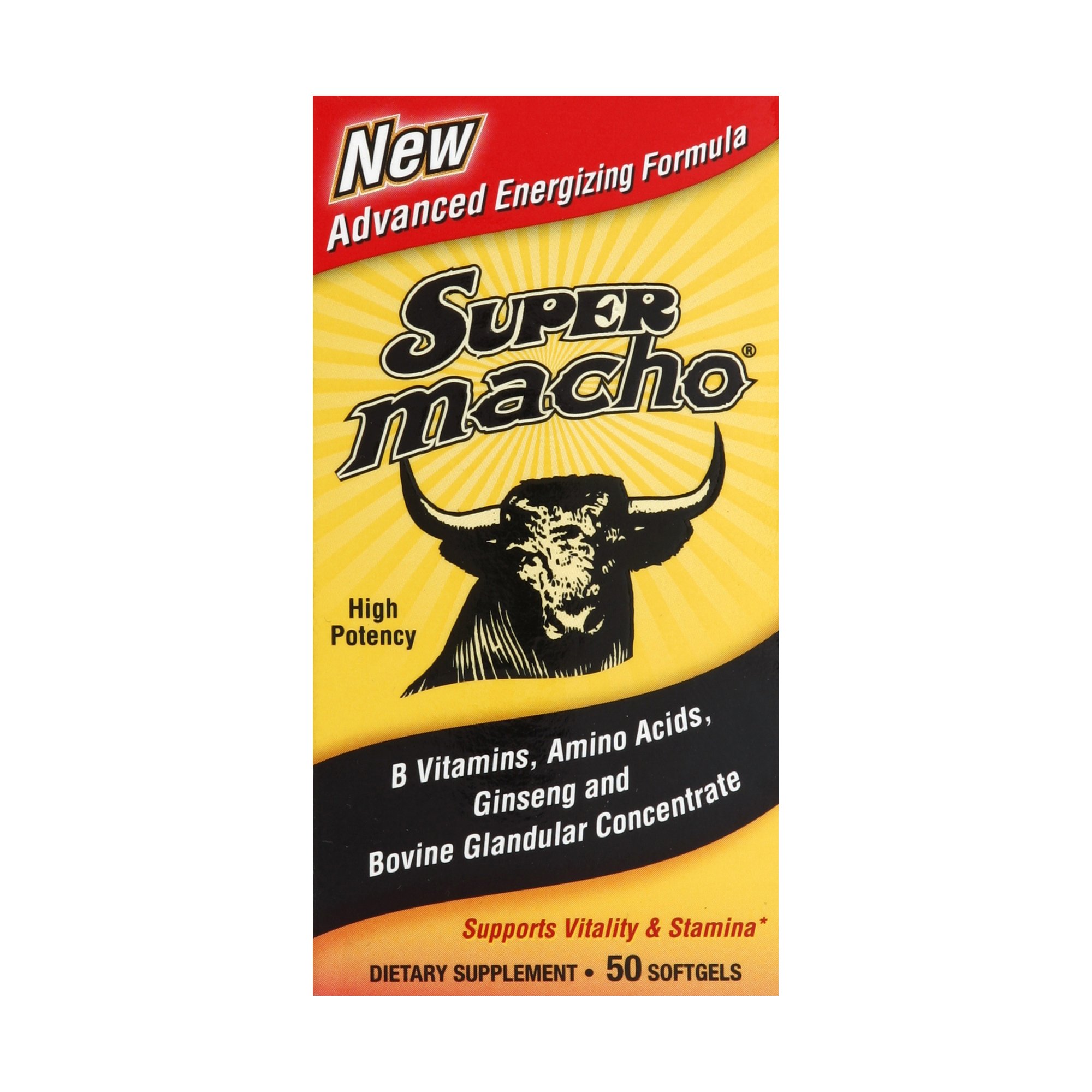 Super Macho Dietary Supplement Softgels, 50 ct