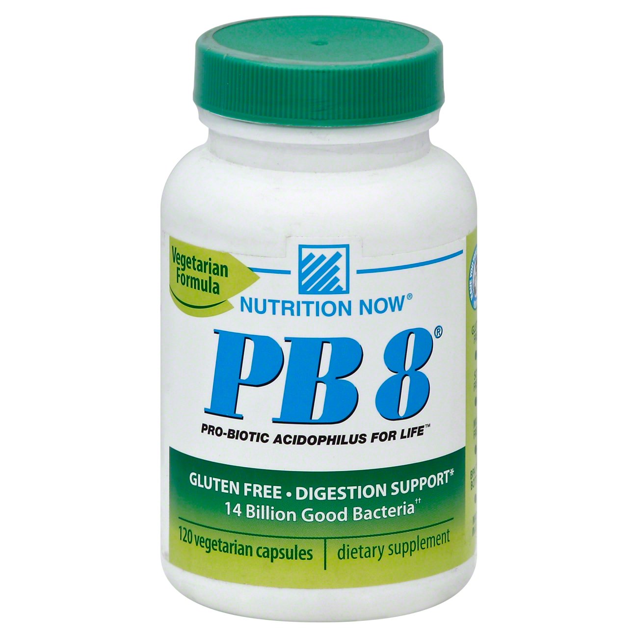 Nutrition Now PB 8 Probiotic Acidophilus Vegetarian Non-Gelatin Capsules, 120 ct