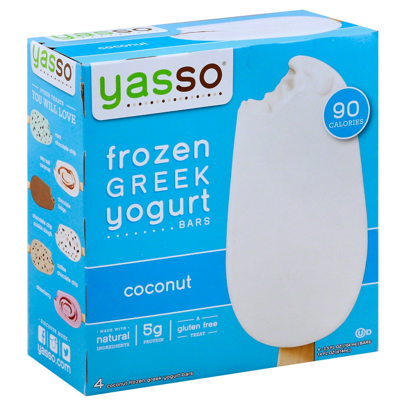 Yasso Frozen Greek Yogurt Coconut Bars - Shop Ice Cream At H-E-B