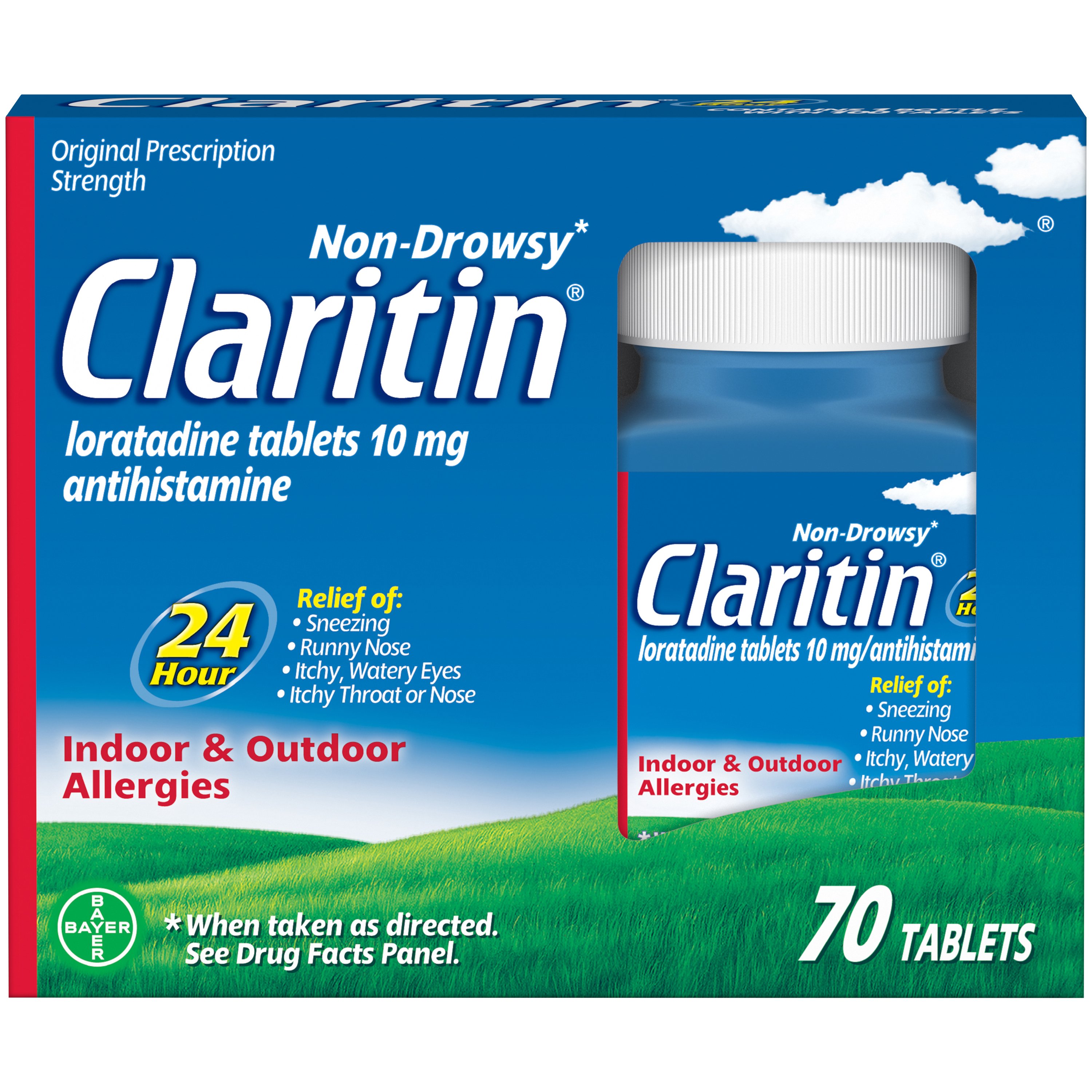 Claritin 24Hour NonDrowsy 10 mg Loratadine Antihistamine