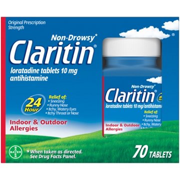 Claritin Non-Drowsy 24 Hour Allergy Relief Tablets