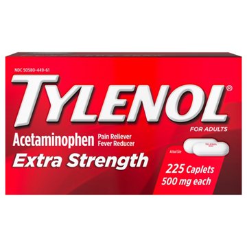 Tylenol Extra Strength Caplets - 500 Mg, 225 ct