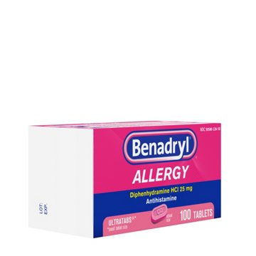 Benadryl Ultratabs Antihistamine Allergy Relief Tablets