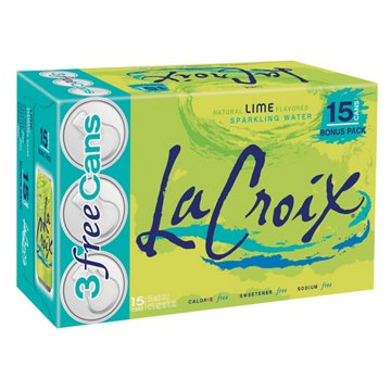 LaCroix Lime Sparkling Water 15 PK Cans
