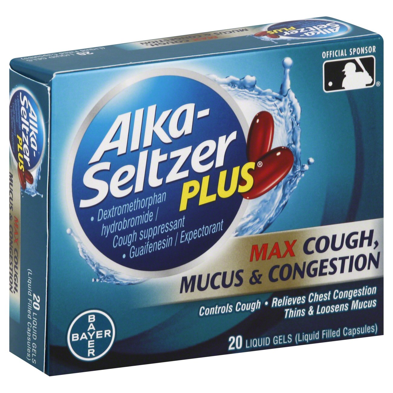 Alka-Seltzer Plus Max Cough Mucus And Congestion Liquid Gels - Shop ...