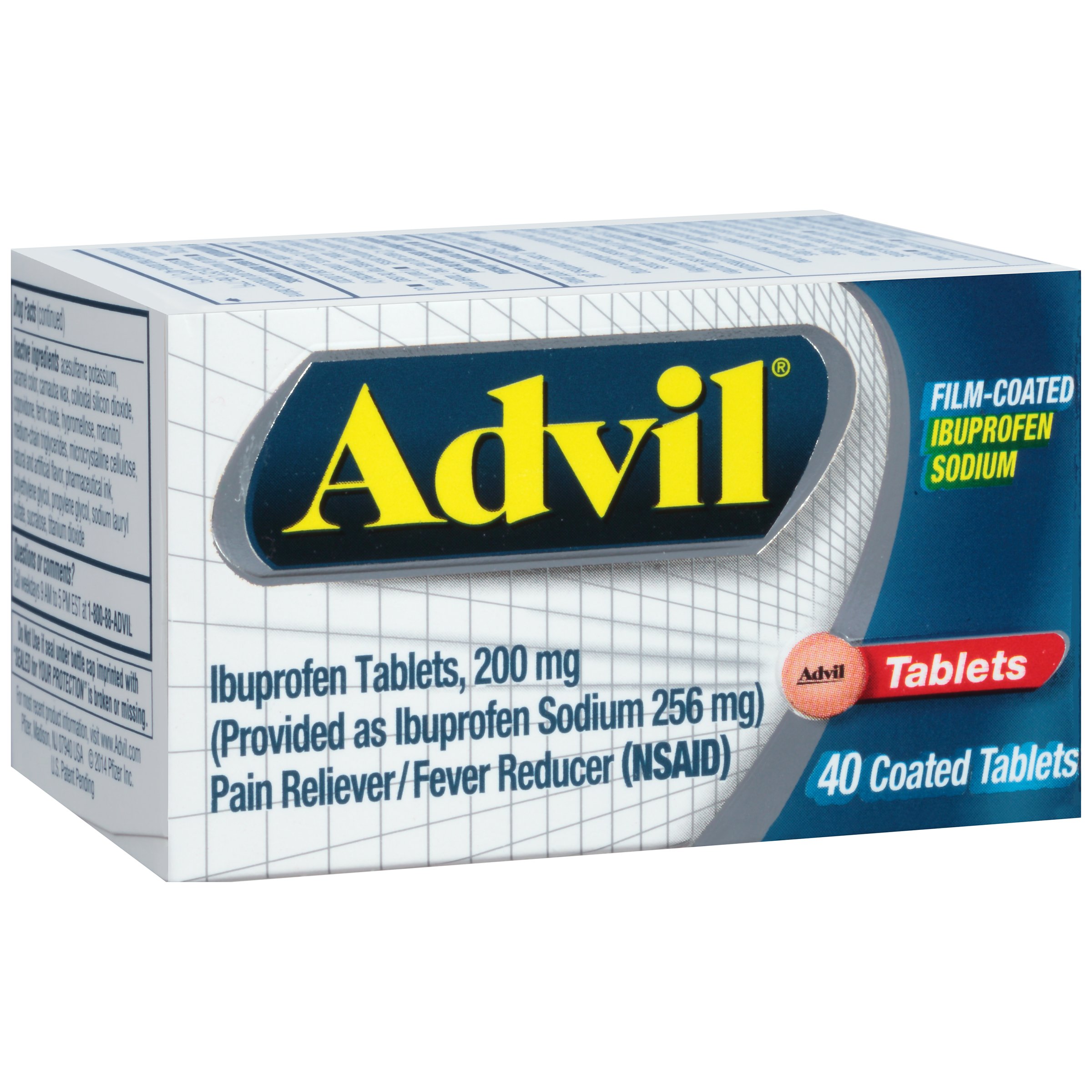 Advil Ibuprofen Sodium 200 mg FilmCoated Tablets Shop Pain Relievers