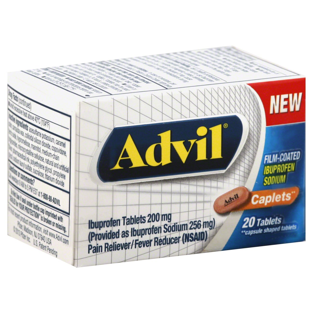 Advil Ibuprofen Sodium 200 mg FilmCoated Caplets Shop Pain Relievers