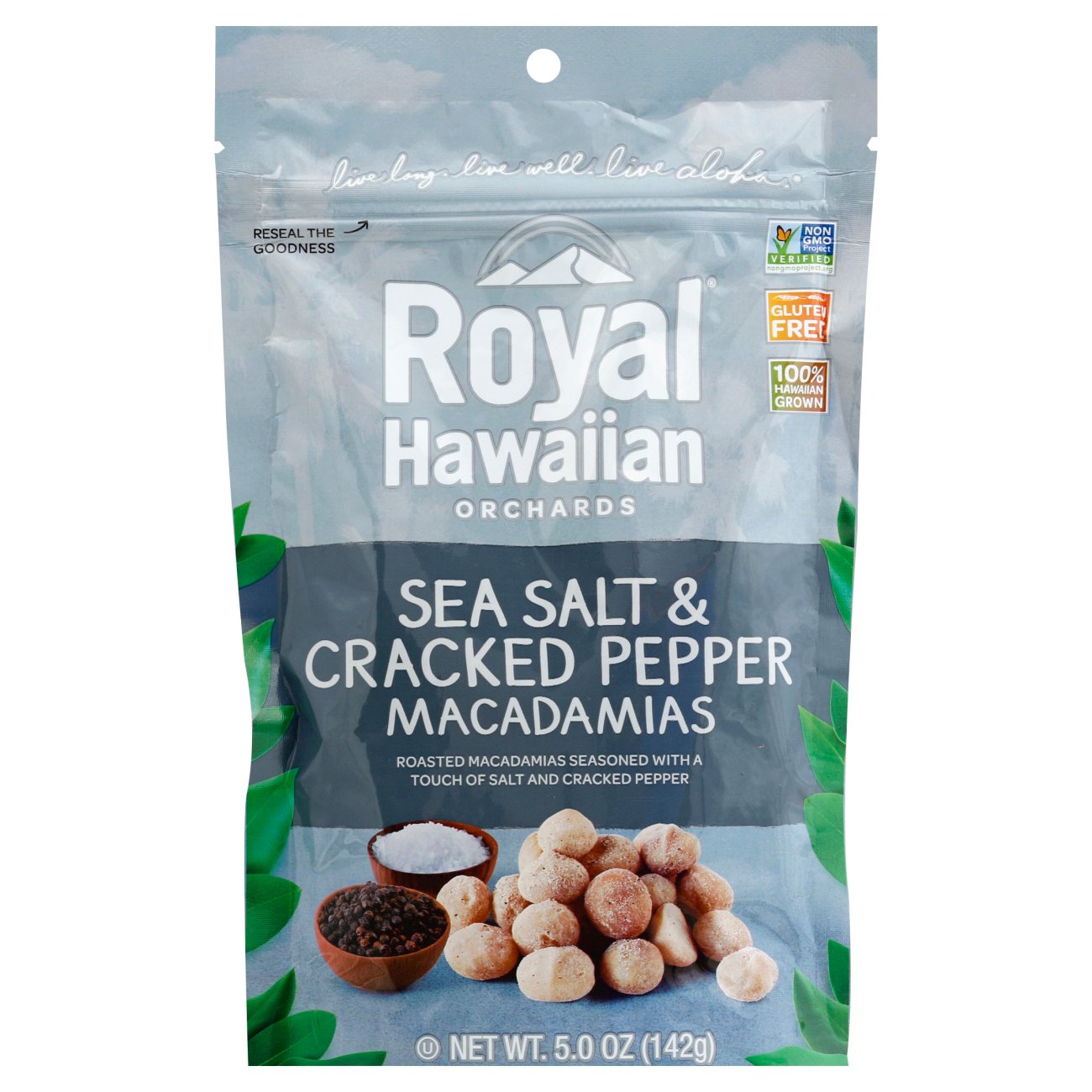 Royal Hawaiian Sea Salt and Cracked Pepper Macadamias Shop Nuts
