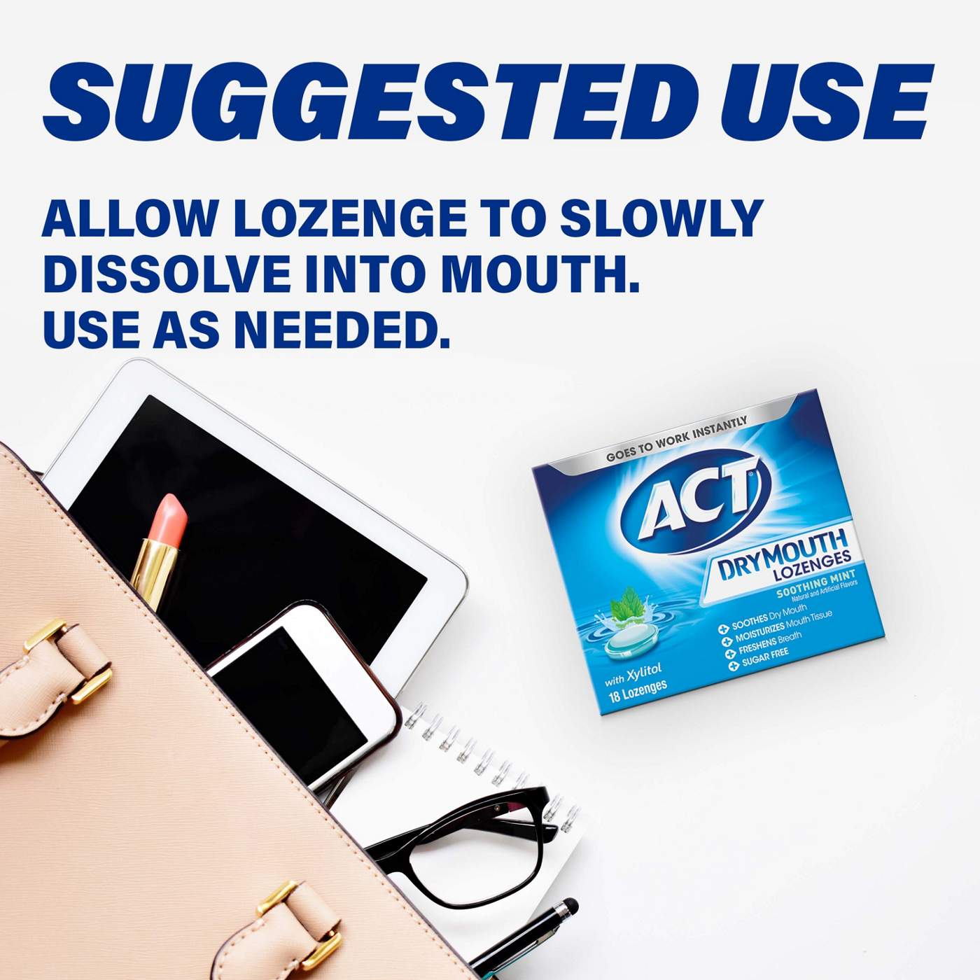 ACT Dry Mouth Lozenges with Xylitol - Soothing Mint; image 3 of 5