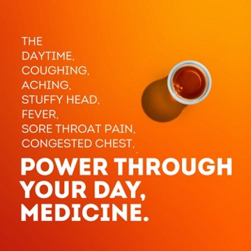 Vicks DayQuil SEVERE Cough, Cold & Flu Multi-Symptom Relief Liquid, Original Flavor, 12 oz