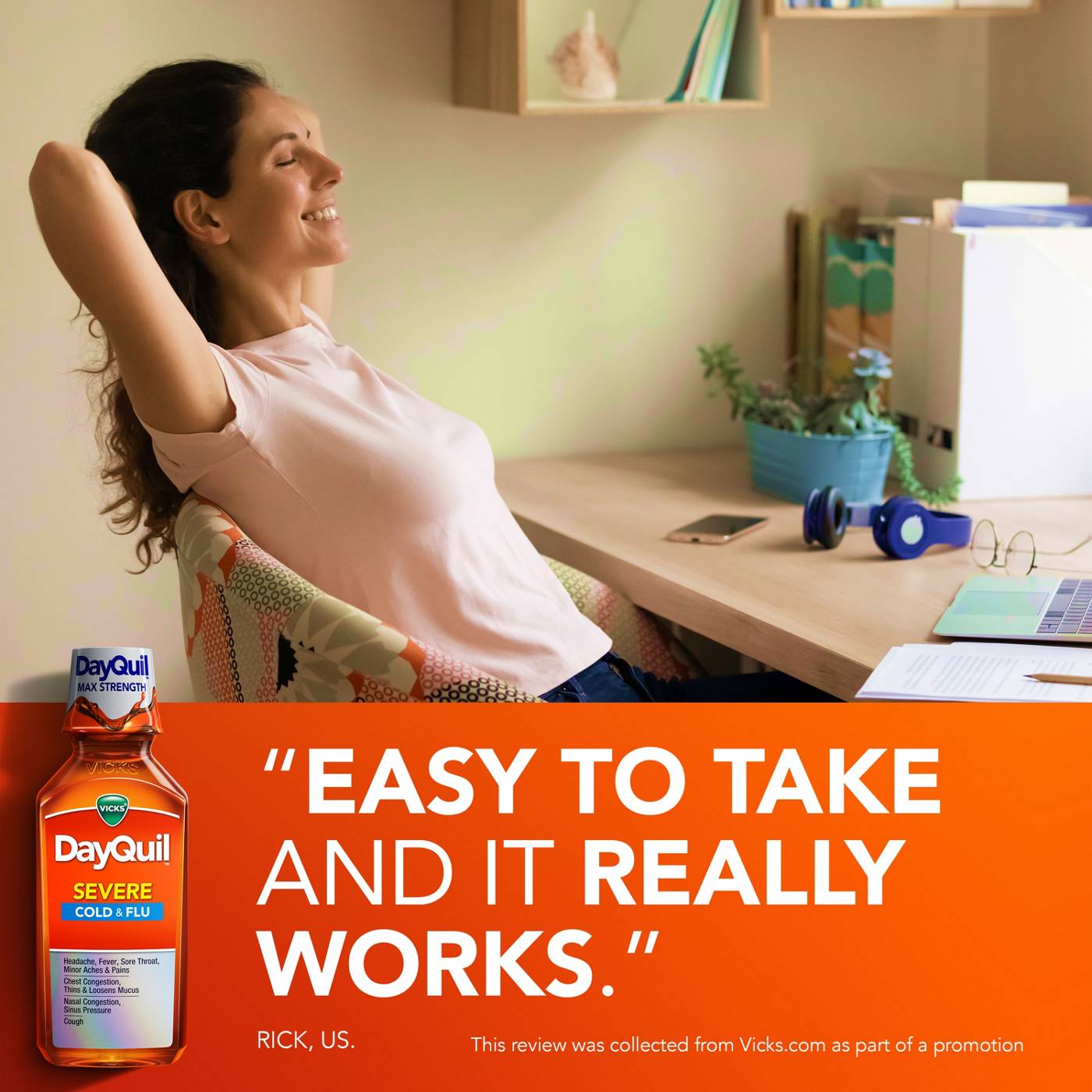 Vicks DayQuil SEVERE Cough, Cold & Flu Multi-Symptom Relief Liquid, Original Flavor; image 6 of 7