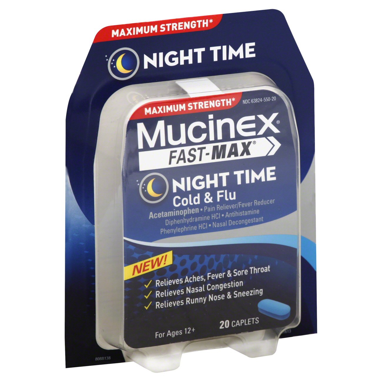 Mucinex FastMax Night Time Cold And Flu Maximum Strength Caplets