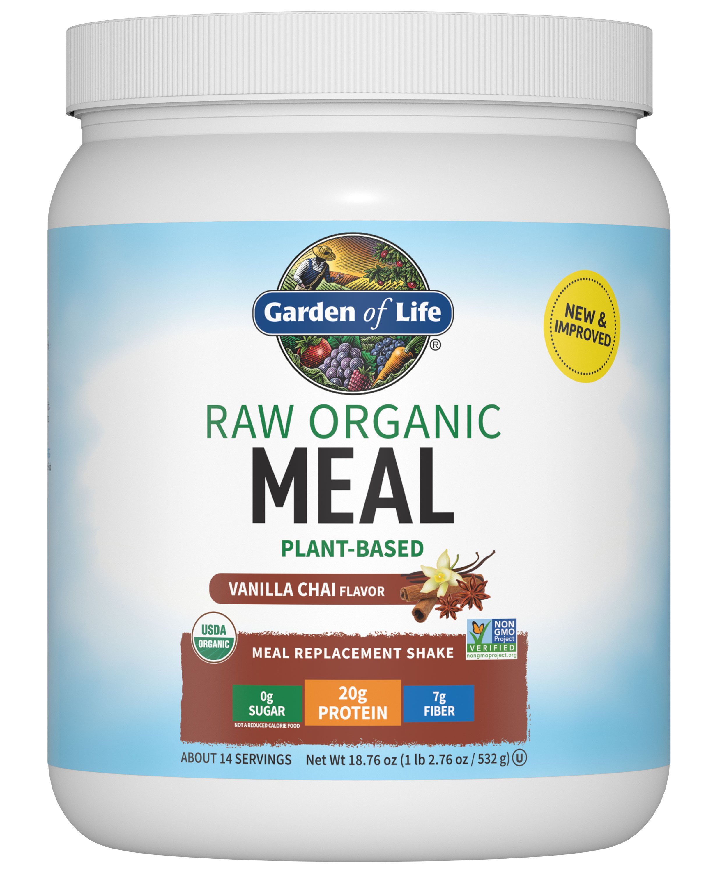 Garden of Life Vanilla Spiced Chai Raw Organic Meal Shop Diet