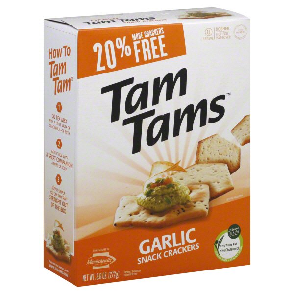Tam Tams Garlic Snack Crackers Shop Crackers & Breadsticks at HEB
