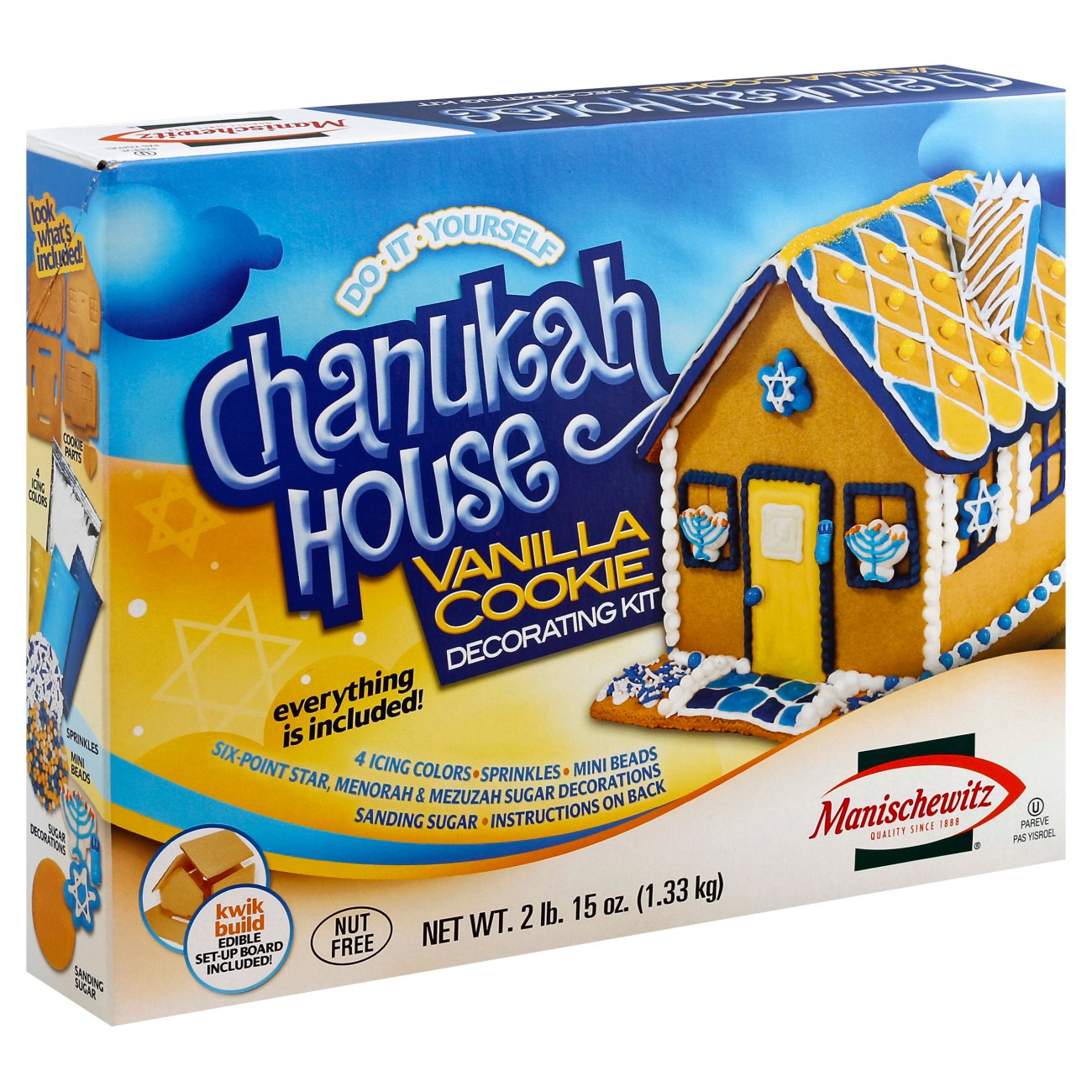 Manischewitz Chanukah House Vanilla Cookie Decorating Kit Shop