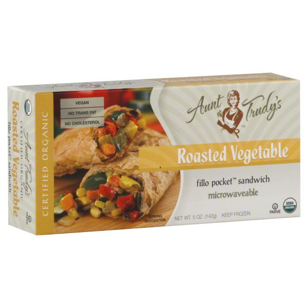 Aunt Trudy's Roasted Vegetable Fillo Pocket Sandwich Shop Meals