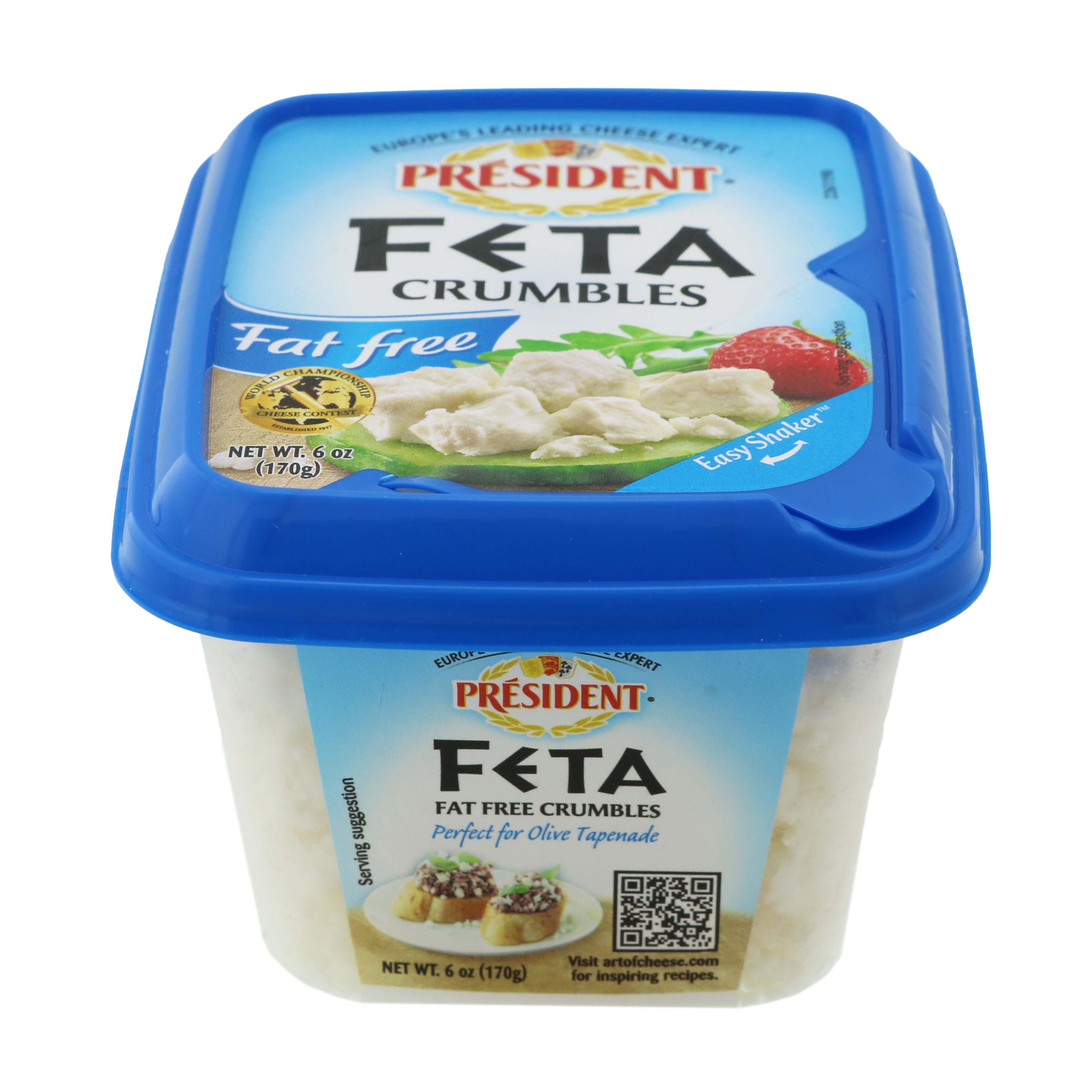 President Fat Free Feta Crumbled - Shop Cheese at H-E-B