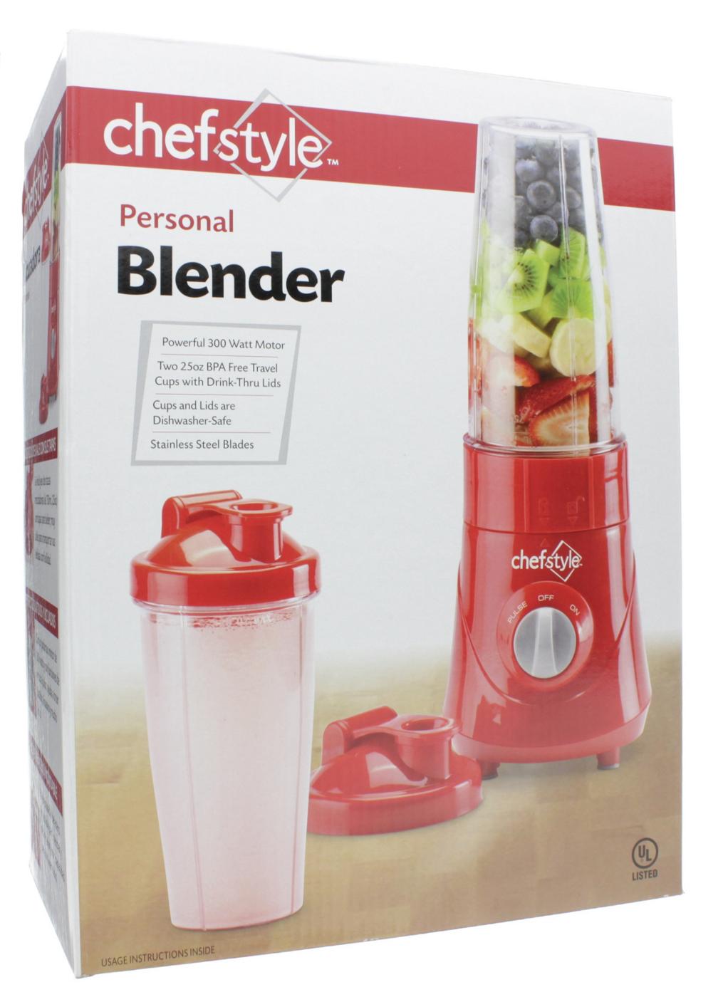 chefstyle On The Go Personal Blender, Red; image 2 of 2