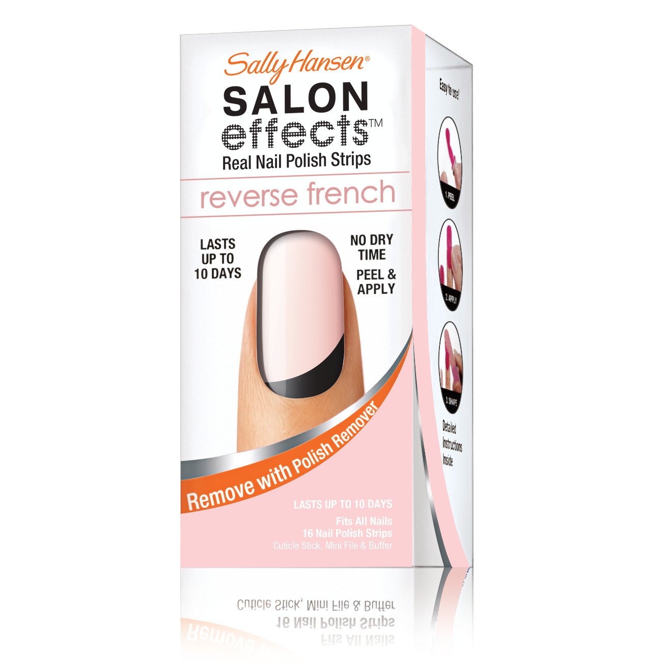 Sally Hansen Salon Effects Reverse French Real Nail Polish Strips Shop Nail Polish at HEB