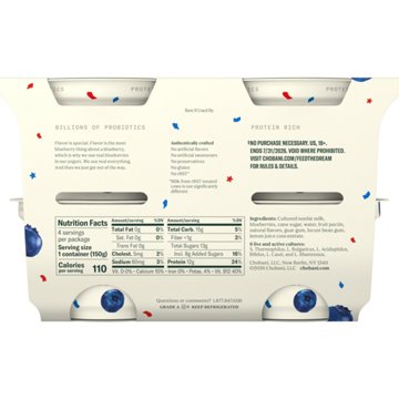 Chobani Non-Fat Blueberry on the Bottom Greek Yogurt